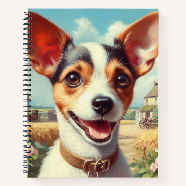 Carnet Coupe Toy Fox Terrier Peinture (Devant)