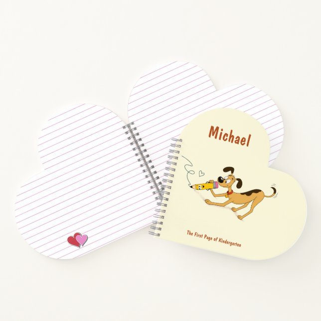 Carnet Couper le chien avec un crayon (Intérieur)