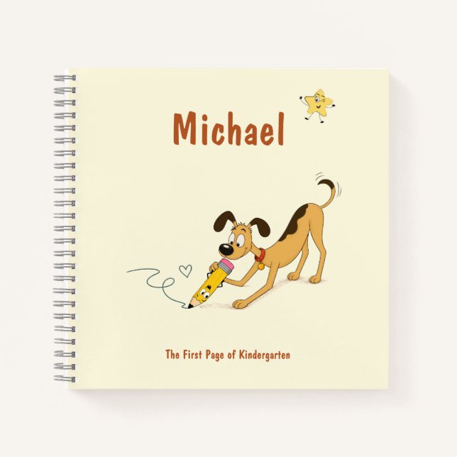 Carnet Couper le chien avec un crayon (Devant)