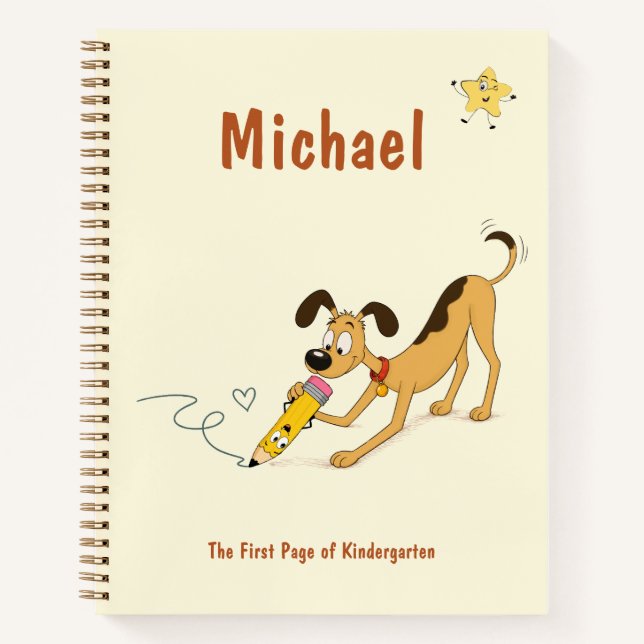 Carnet Couper le chien avec un crayon (Devant)