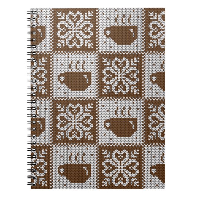 Carnet Coupes d'hiver confites : motif de boisson chaude. (Devant)