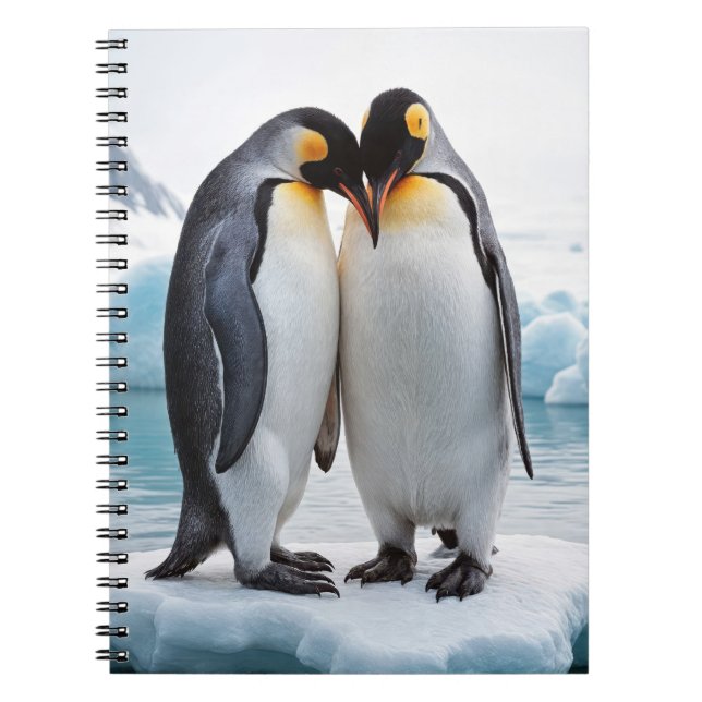 Carnet Couple de manchots sur un iceberg (Devant)