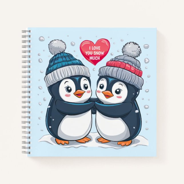 Carnet Couple de pingouin (Devant)