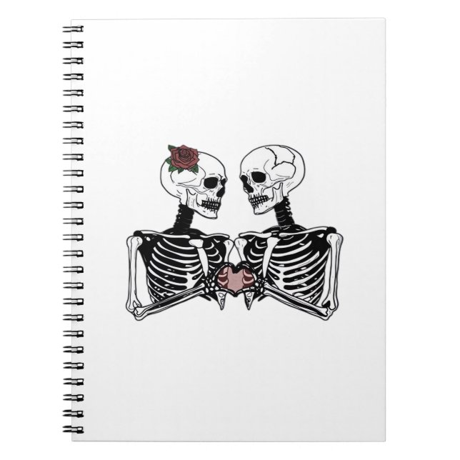 Carnet Couple de squelette romantique - Gothique Avec Mai (Devant)