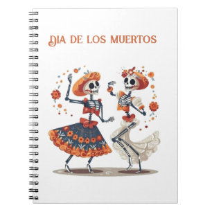 Carnet Couple de squelettes dansants personnalisés Día de