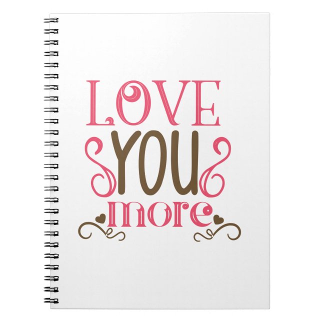 Carnet Couple Gift Love You More (Devant)