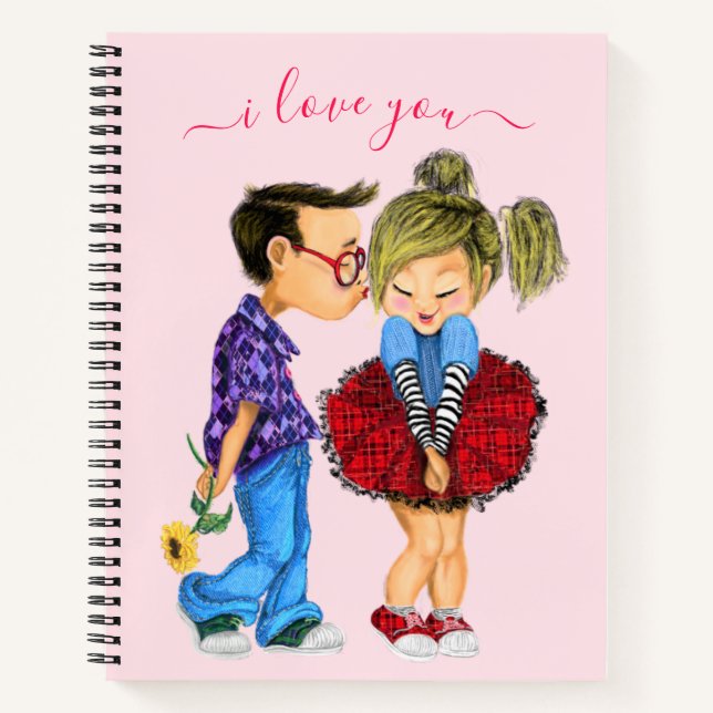 Carnet Couple mignon - Je Vous Aime (Devant)
