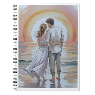 Carnet Couple on the beach at sunset
