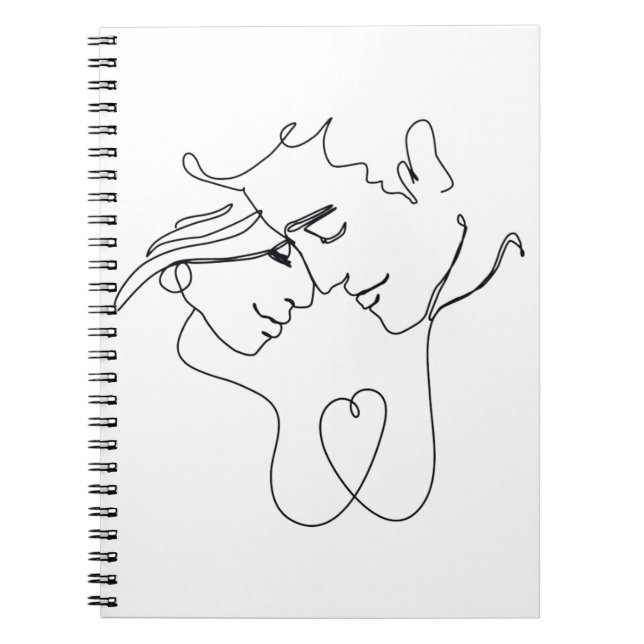 Carnet Couple romantique Dessin (Devant)