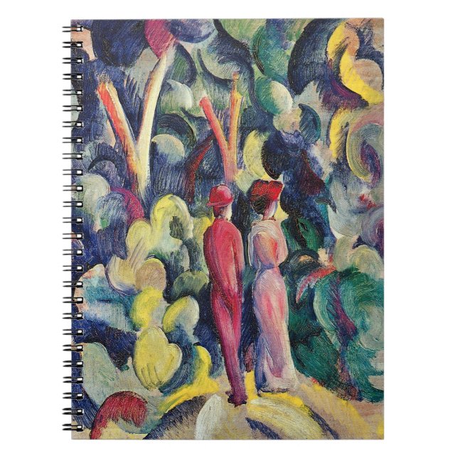 Carnet Couple sur la piste forestière par August Macke (Devant)