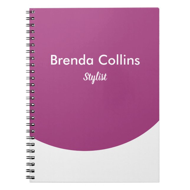 Carnet Courbe violette et blanc (Devant)