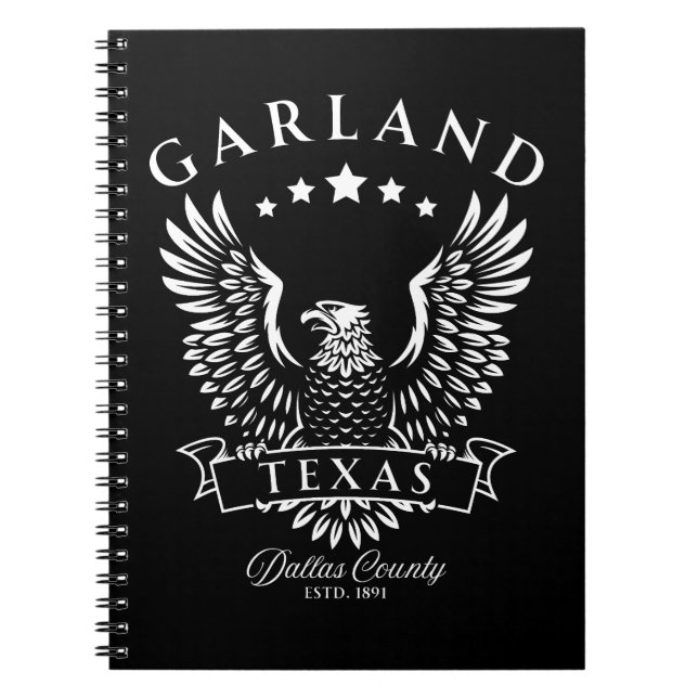 Carnet Couronne Comté de Dallas Texas Aigle Vintage (Devant)