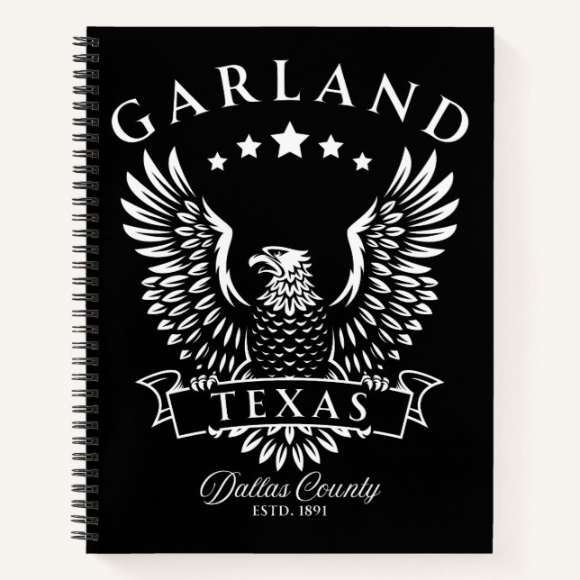 Carnet Couronne Comté de Dallas Texas Aigle Vintage (Devant)