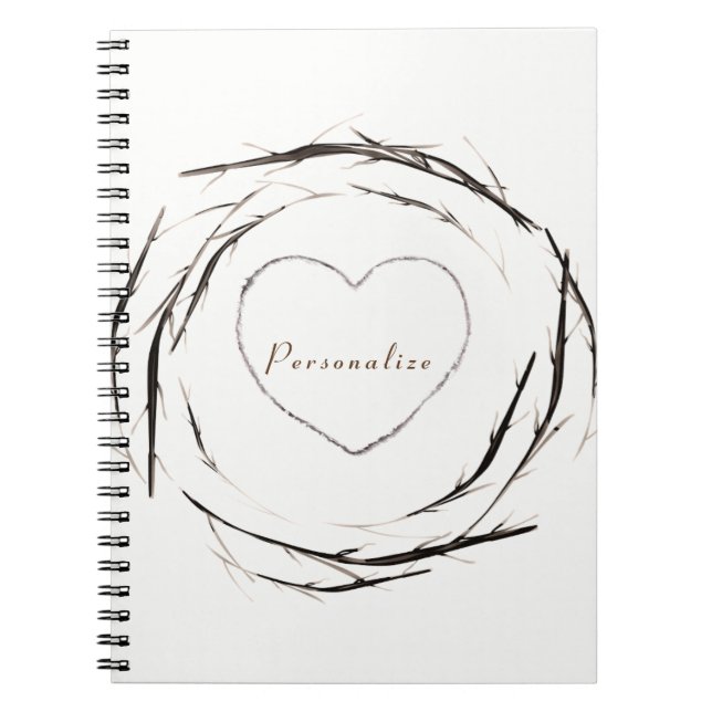 Carnet Couronne de brindilles et branches rustiques Journ (Devant)