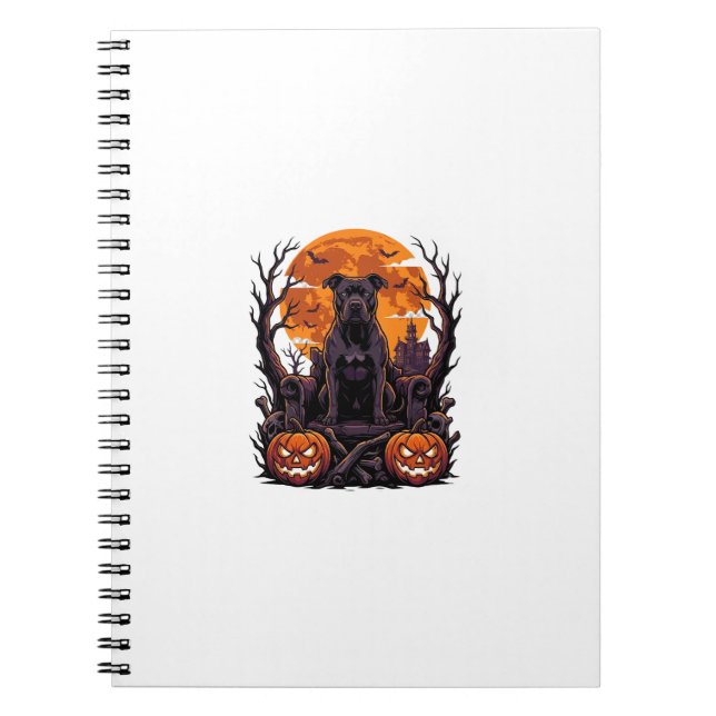 Carnet Couronne de citrouilles de pleine lune de Pitbull  (Devant)