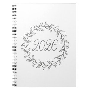 Carnet Couronne de laurier minimaliste 2026