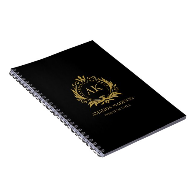 Carnet Couronne de luxe en or Monogramme   (Côté Droit)