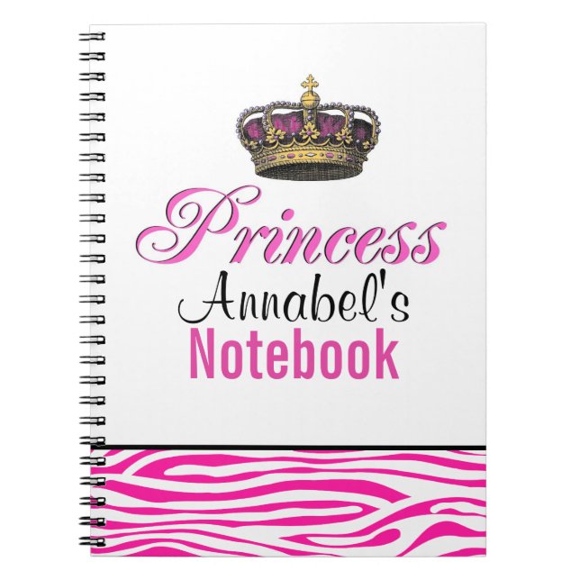 Carnet Couronne de princesse dans les roses indien (Devant)