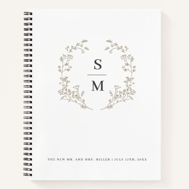Carnet Couronne dorée Planification de mariage moderne él (Devant)