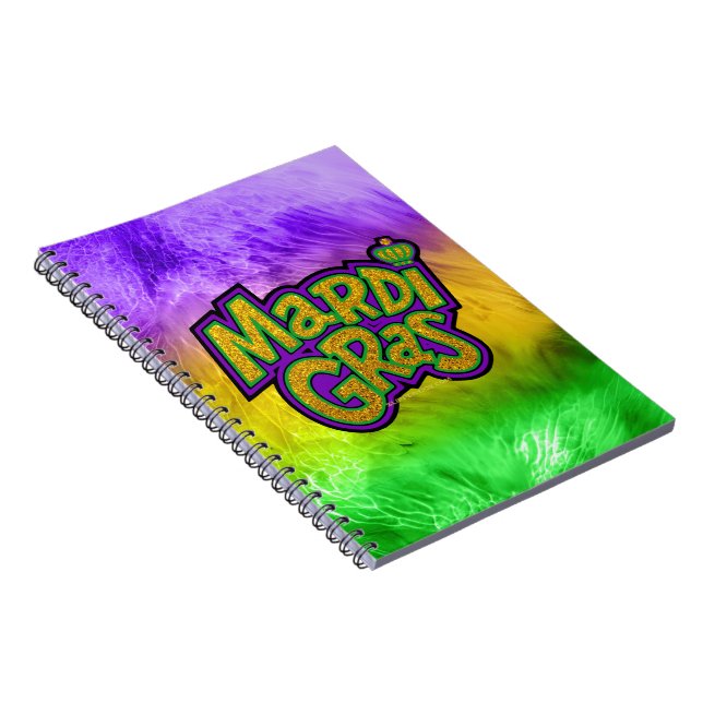 Carnet Couronne festive de SlipperyJoe thème Mardi Gras r (Côté Droit)
