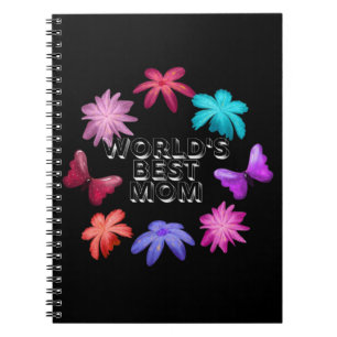 Carnet Couronne florale papillon pour la meilleure maman