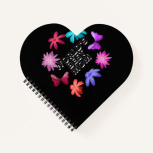 Carnet Couronne florale papillon pour la meilleure maman 