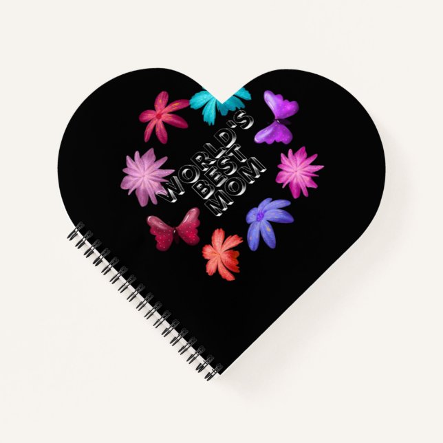 Carnet Couronne florale papillon pour la meilleure maman  (Devant)