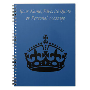 Carnet Couronne Keep Calm and Carry On