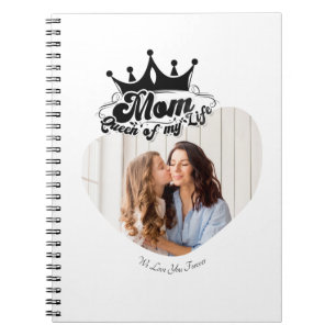 Carnet Couronne noire moderne, MAMAN Reine de ma vie 