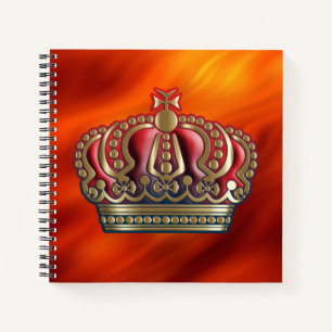 Carnet Couronne Royale - Or Bleu Rouge