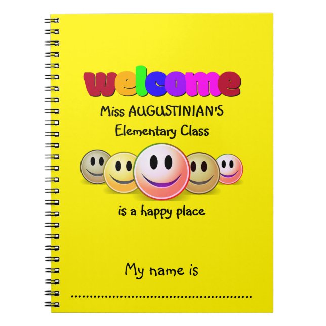 CARNET COURS DE BIENVENUE PERSONNALISÉ (Devant)
