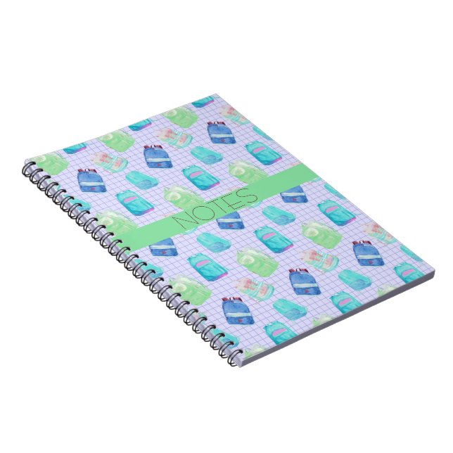 CARNET COURS DE PEINTURE POTS BLEU AQUA VERT (Côté Droit)