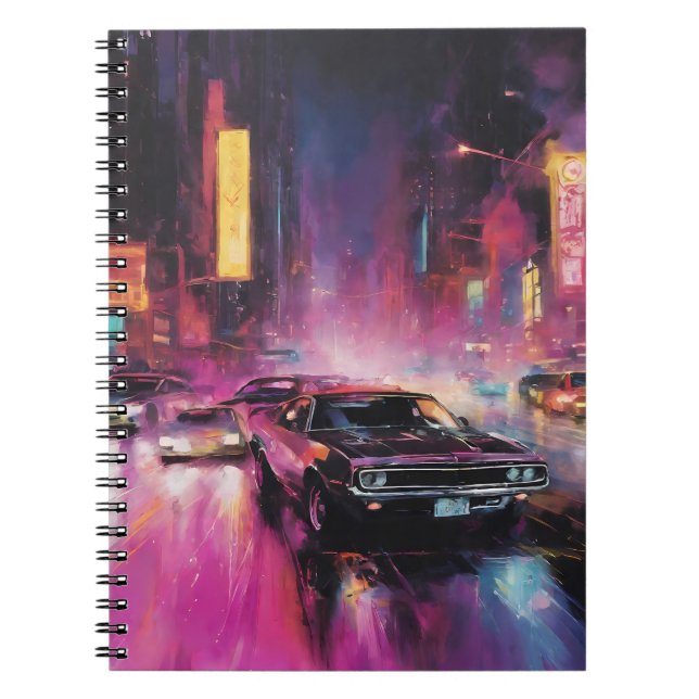 Carnet Course de rue nocturne dans la ville animée (Devant)