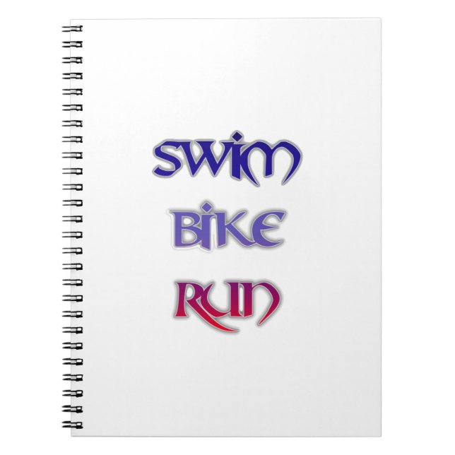 Carnet Course de vélo de bain de triathlon (Devant)