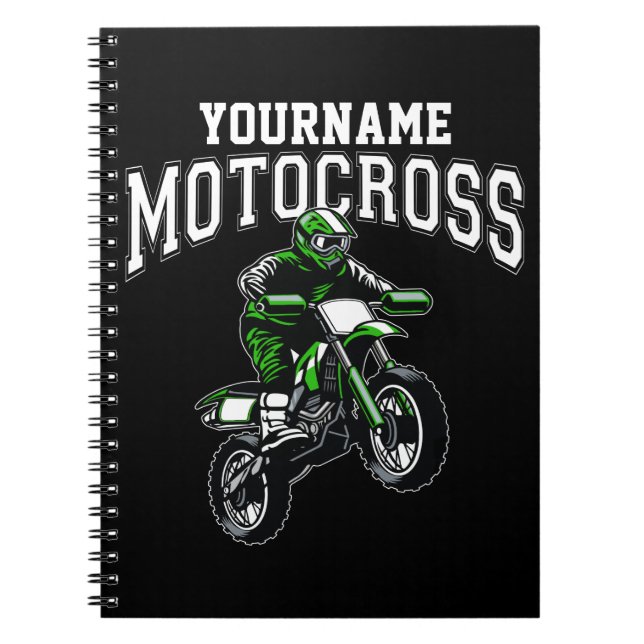 Carnet Course Motocross Dirt Bike Rider personnalisée   (Devant)