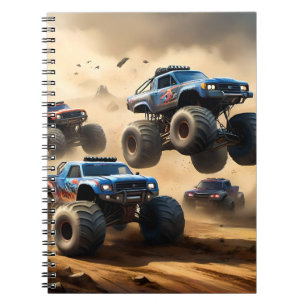 Carnet Courses de Monster Trucks dans le désert,