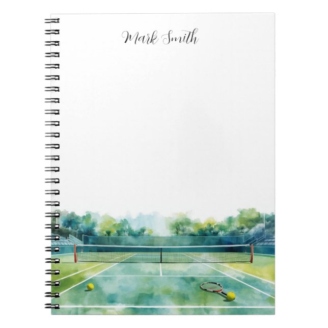 Carnet Court de tennis aquarelle (Devant)