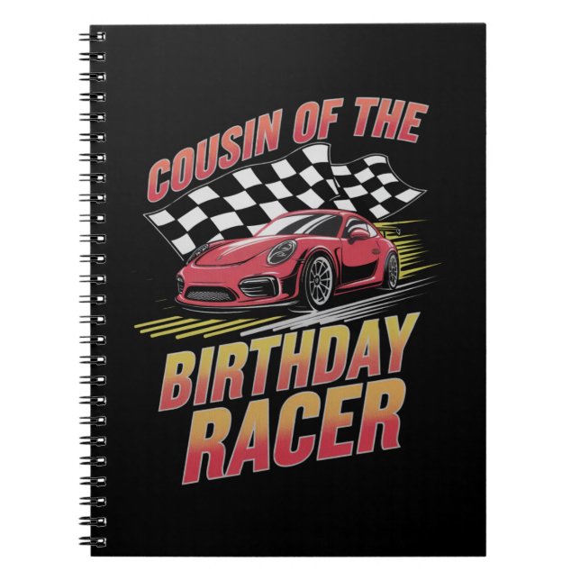 Carnet Cousin De L'Anniversaire Racer Racer Family Party (Devant)
