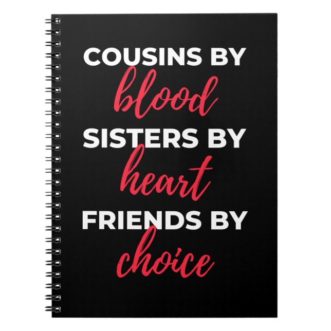 Carnet Cousins By Blood Sisters (Devant)