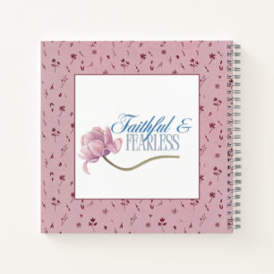 Carnet Coussin décoratif de typographie Foi & Sans peur