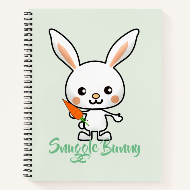 Carnet Cousu Bunny Kawaii personnalisé (Devant)