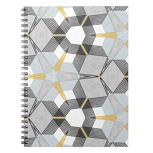 Carnet Couteaux géométriques hexagones Abstraits et color (Devant)