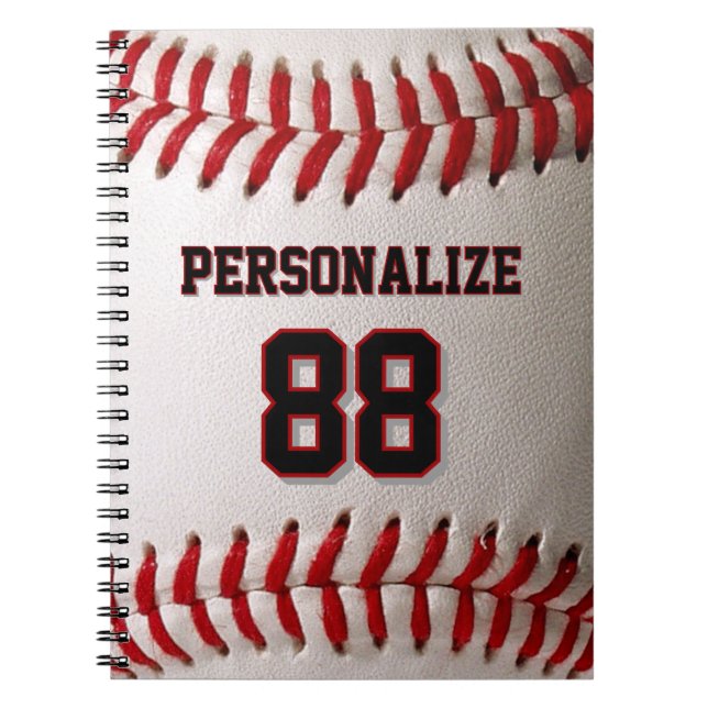 Carnet Couture de baseball classique Nom et numéro person (Devant)