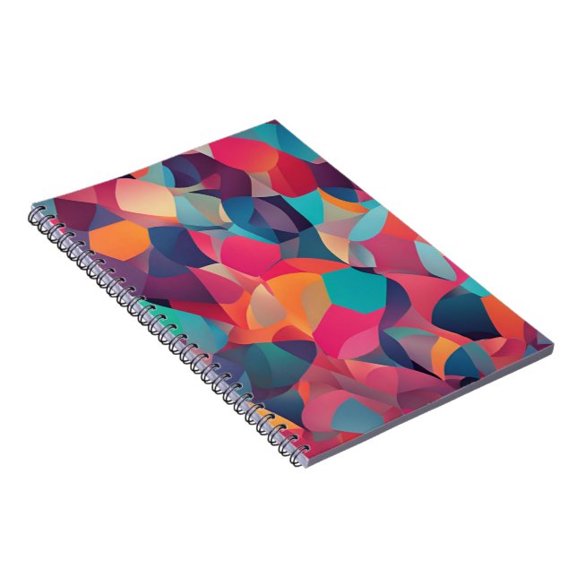Carnet Couverture Abstraite géométrique vibrante Art (Côté Droit)
