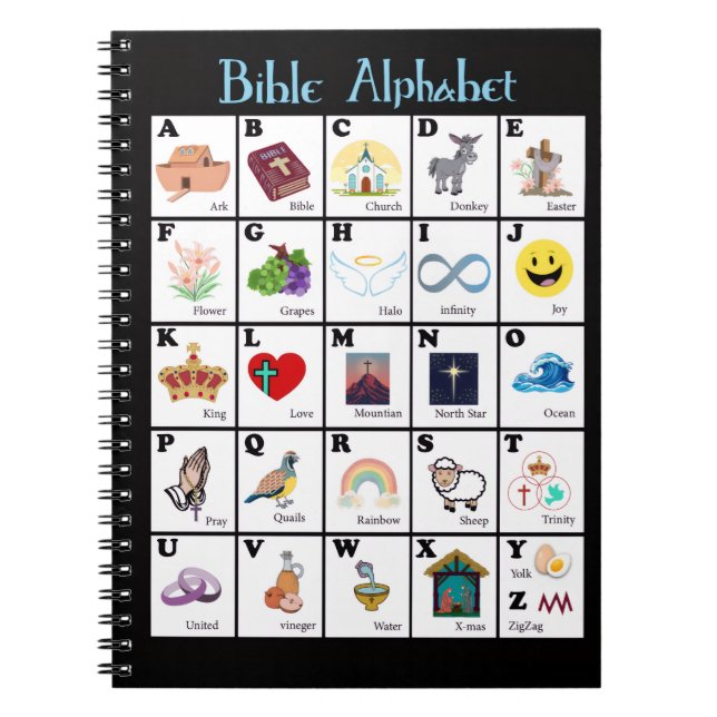 Carnet Couverture Alphabet de la Bible (Devant)