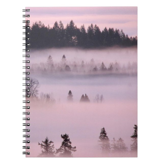 Carnet Couverture de brouillard rose. (Devant)