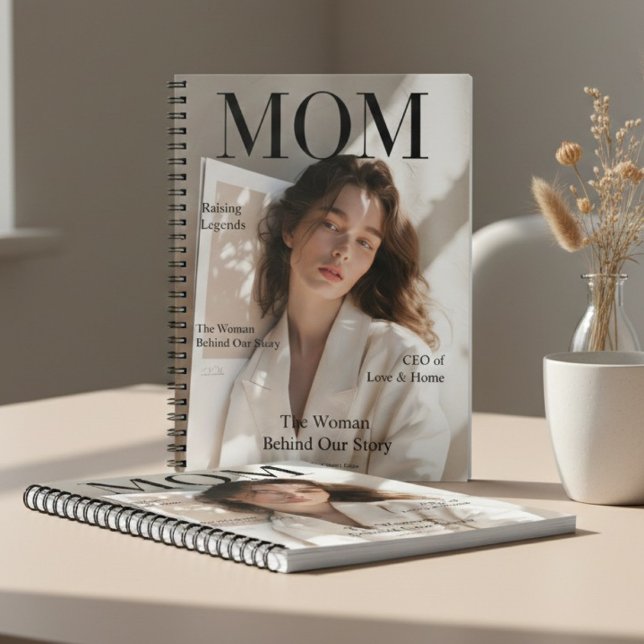 Carnet Couverture de magazine personnalisée pour maman av (Créateur téléchargé)