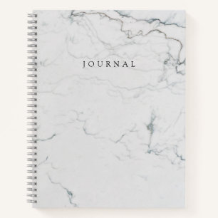 Carnet Couverture de Marbre blanc moderne Revue monograph