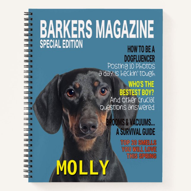 Carnet Couverture du magazine Dachshund Parody (Devant)
