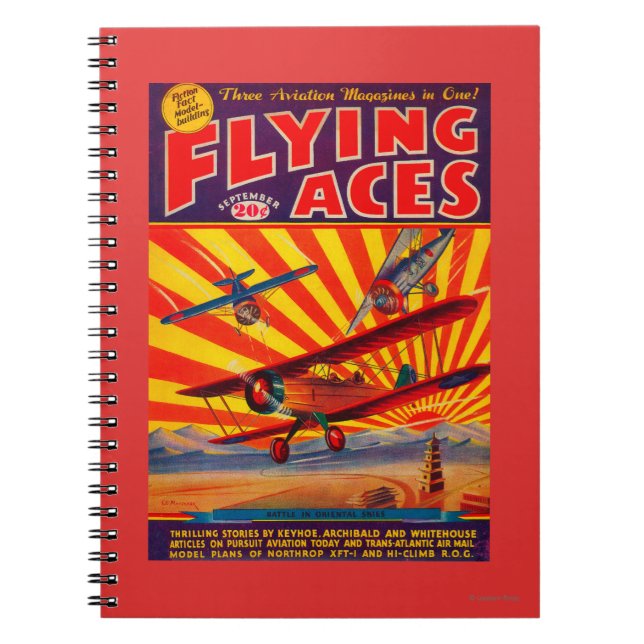 Carnet Couverture du magazine Flying Aces (Devant)
